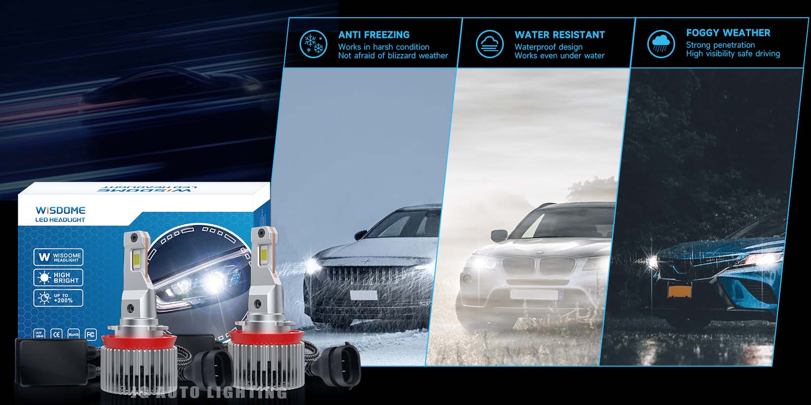 JG High Power LED Mini Size Led Bulb WS45 Canbus Error Free Car Headlight Bulbs H7 H11 H4 9006 9005 9012 Led Headlights Bulb