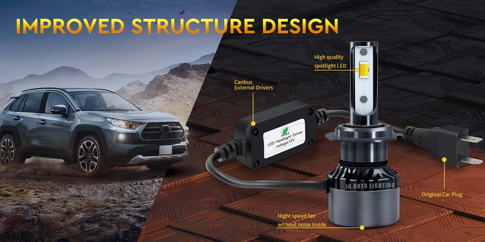 JG tricolor Led Headlight E380 6000k 4300k 3000k 12000LM Fog lamp Cars Strobe function H11 9005 9012 Auto Led Headlight Bulb