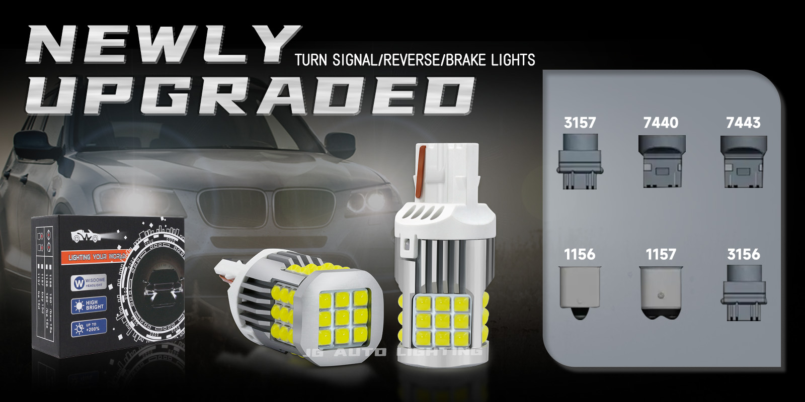JG 3030 Customized Powerful 1156 T20 PY21W 7440 Canbus signal Lamp No Error No Hyper Flash Turn signal Lamp Amber
