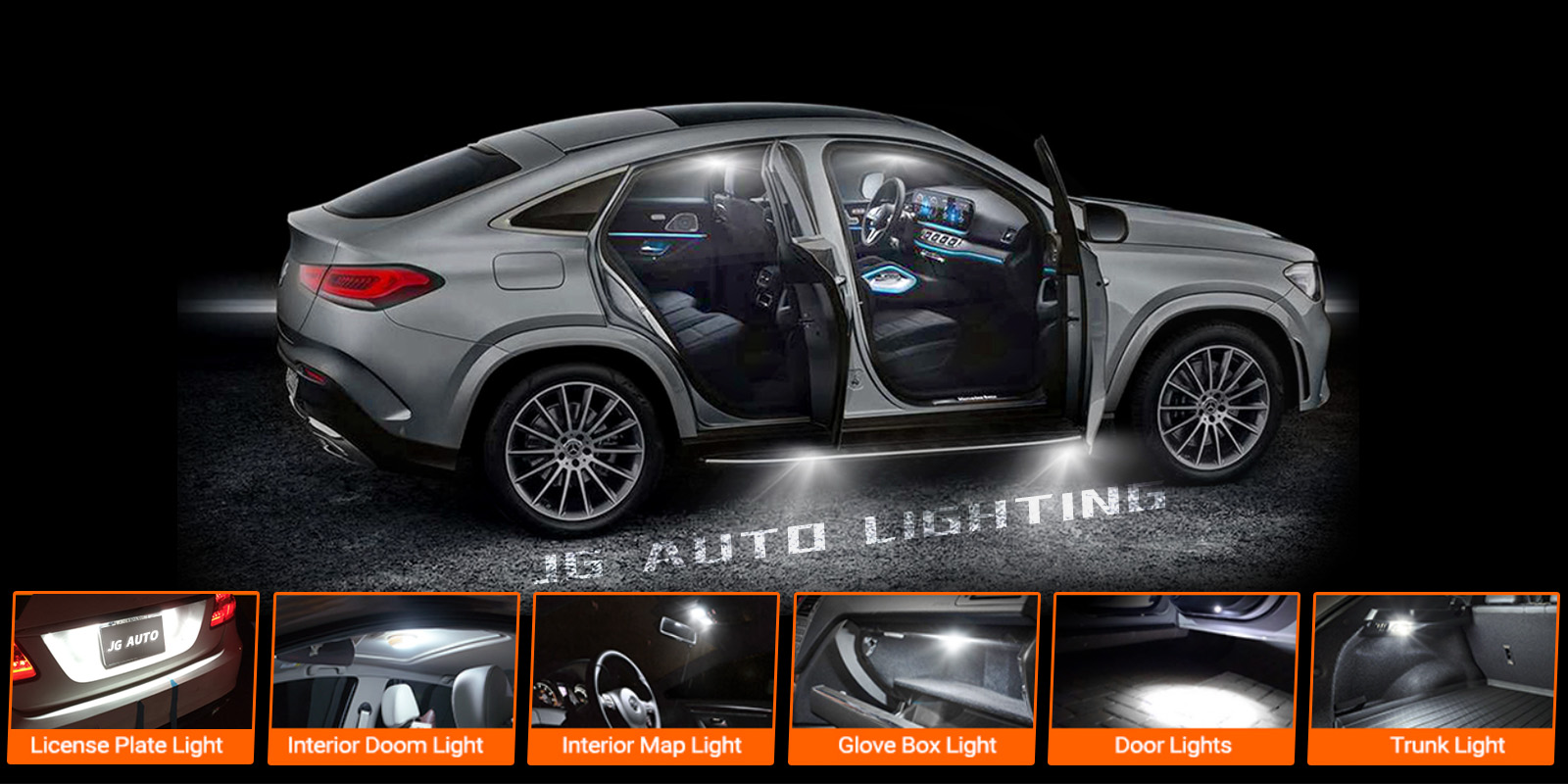 JG T10 9SMD 310lm Car LED Bulbs 12V 24V DC Marker Light Bulbs Reading Lamp Auto Lighting System