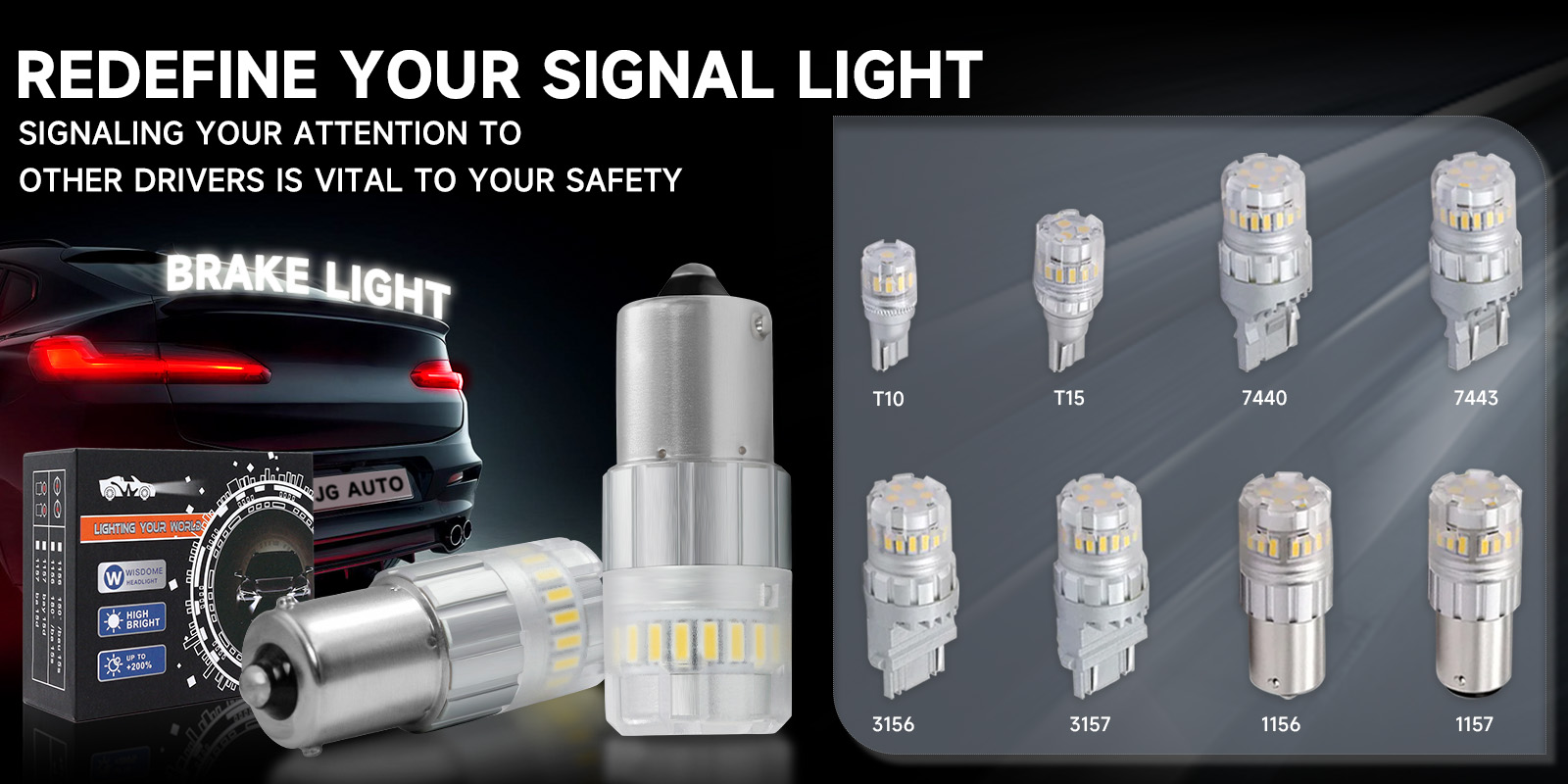 T20 W21W 12V Super Bright BAU15S LED Canbus Reverse LED Turn Signal Bulb for Cars