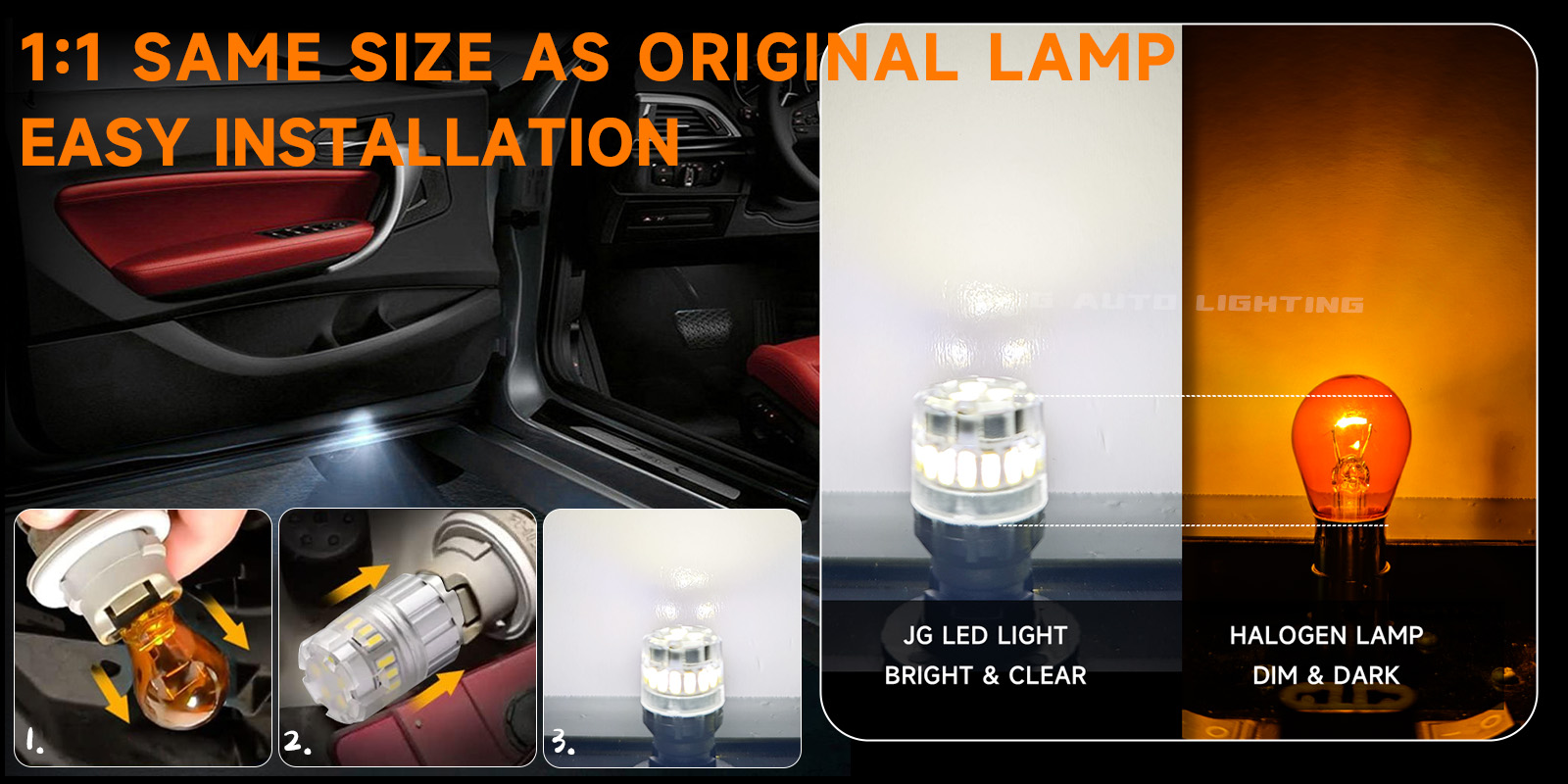 T20 W21W 12V Super Bright BAU15S LED Canbus Reverse LED Turn Signal Bulb for Cars