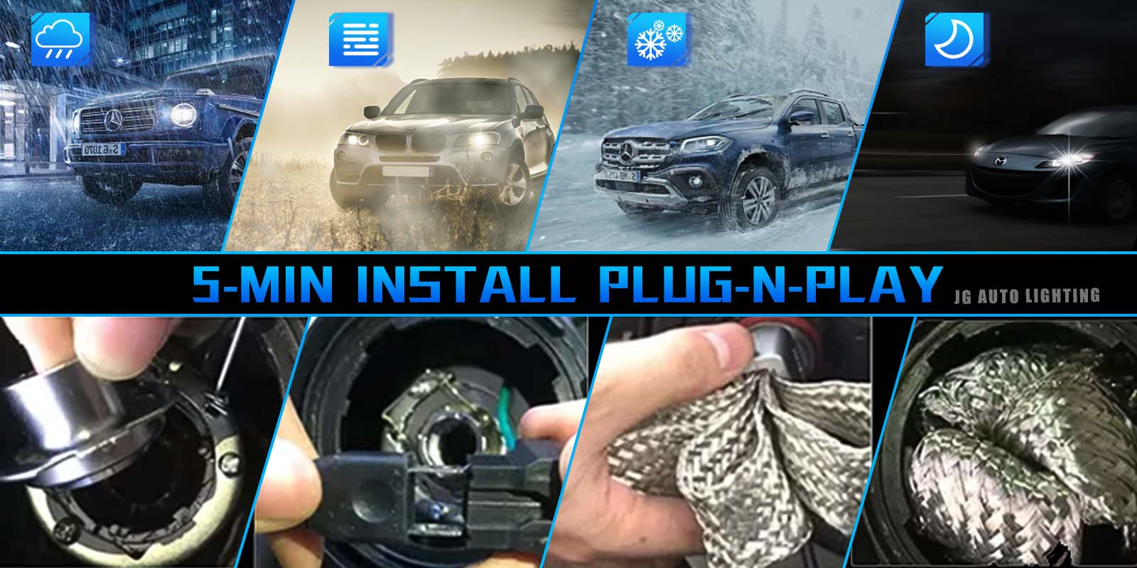 JG 10C Wisdome High Power 80W Copper Strip Cooling Led H4 H7 H11 Canbus Car Bulb Headlight 3570 Led Fanless H15 Led Headlight JG 10C Wisdome High Power 80W Copper Strip Cooling Led H4 H7 H11 Canbus Car Bulb Headlight 3570 Led Fanless H15 Led Headlight