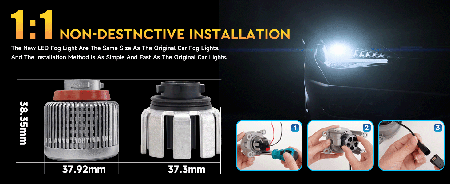 High Power 30w Dual Color L1b Fog Lamp 7535 Chips 6500K 3000K Auto Led for Japan Cars
