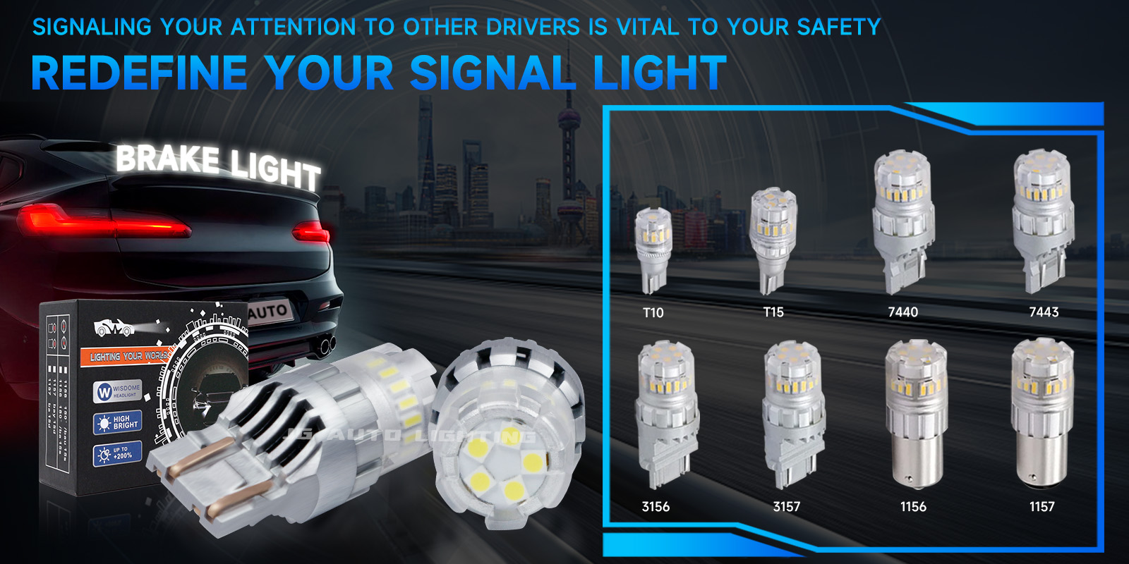 T20 W21W 12V Super Bright DRL Turn Signal Light BAU15S LED Canbus Reverse LED Bulb for Cars