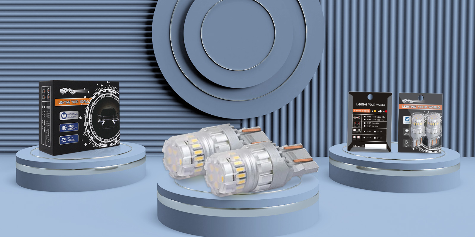 T20 W21W 12V Super Bright DRL Turn Signal Light BAU15S LED Canbus Reverse LED Bulb for Cars