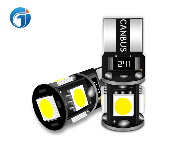 T10 5SMD 5050 Super Bright w5w 1.5W 12V Led Car Light License Plate Courtesy Step Map Lights Trunk Lamp Led Car Light