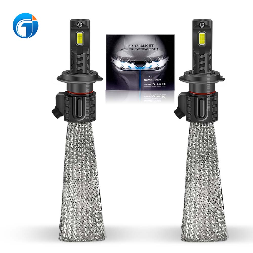 JG High Quality 16C 110W H4 H7 9005 9006 H11 Car Headlight Copper Tape H4 Fanless Led Bulbs 12V Auto Lamp CSP Chip