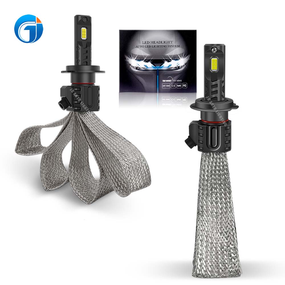 JG High Quality 16C 110W H4 H7 9005 9006 H11 Car Headlight Copper Tape H4 Fanless Led Bulbs 12V Auto Lamp CSP Chip