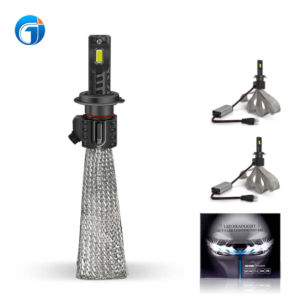JG High Quality 16C 110W H4 H7 9005 9006 H11 Car Headlight Copper Tape H4 Fanless Led Bulbs 12V Auto Lamp CSP Chip
