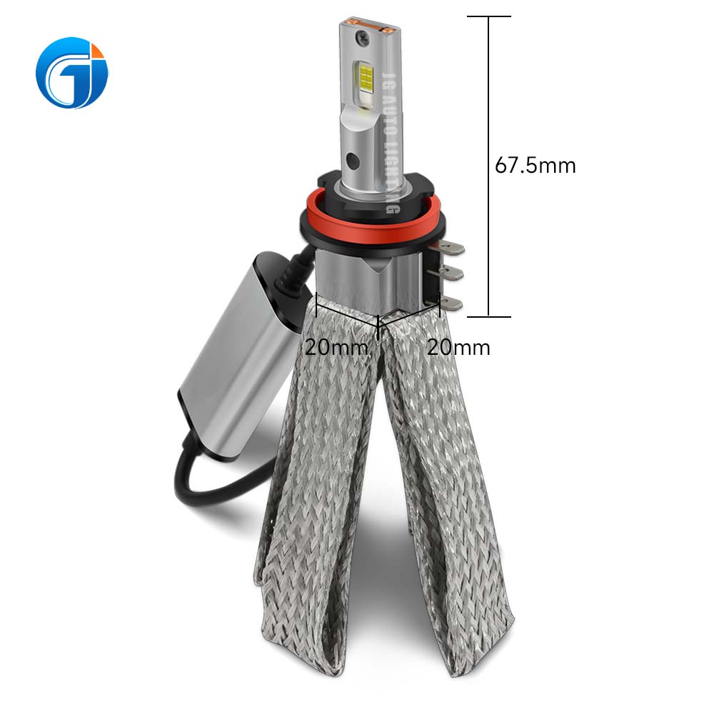 JG 8C Pro Led Copper Strip Series Fanless H15 Car LED H15 6000K 72W 7800LM Car LED Headlight Bulb Canbus Led