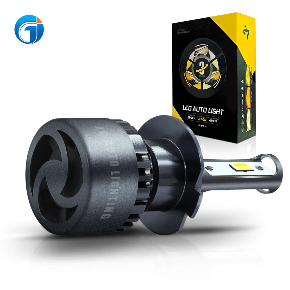 JG tricolor Led Headlight E380 6000k 4300k 3000k 12000LM Fog lamp Cars Strobe function H11 9005 9012 Auto Led Headlight Bulb
