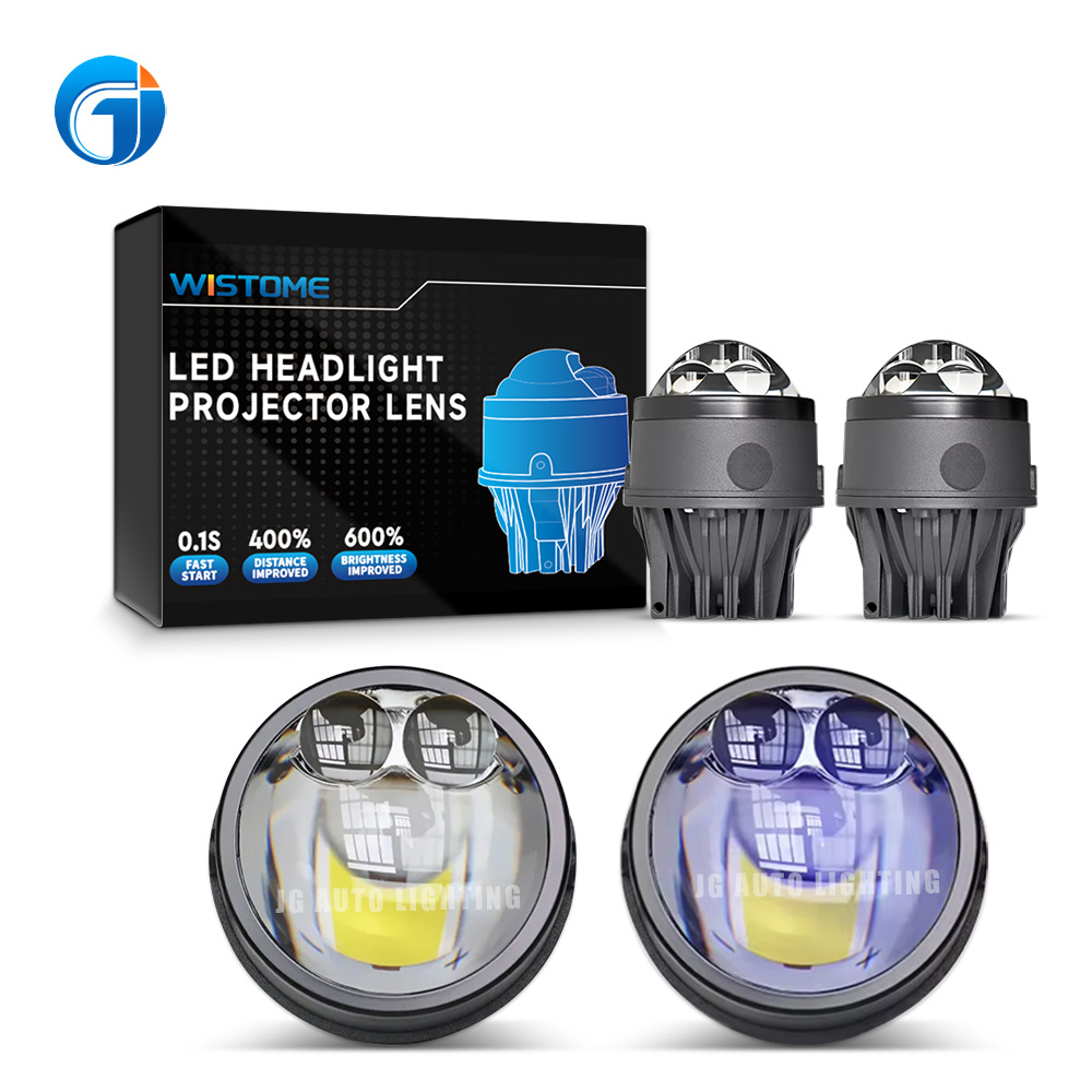 High Power JG-inch Bi-Fog Fog Lights LED Headlight Dual Laser Direct Projector Lens Car Fog Lights
