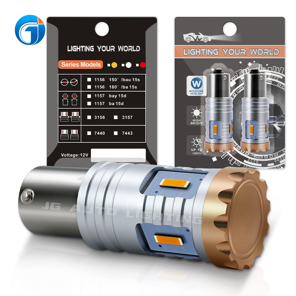 JG 1156 Ba15S P21W 1157 P21/5W Bay15D T20 Led 7443 7440 Car Turn Signal Bulbs Auto Reverse Brake 1860 4SMD 12V Car Led Light