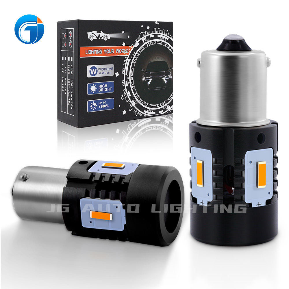 JG Car Lamps 4SMD 6000K 1156 1157 T20 BA15S BAU15S P21W P21/5W 3157 7443 Auto Tail Reverse Turn Signal Light Brake Bulbs For Car