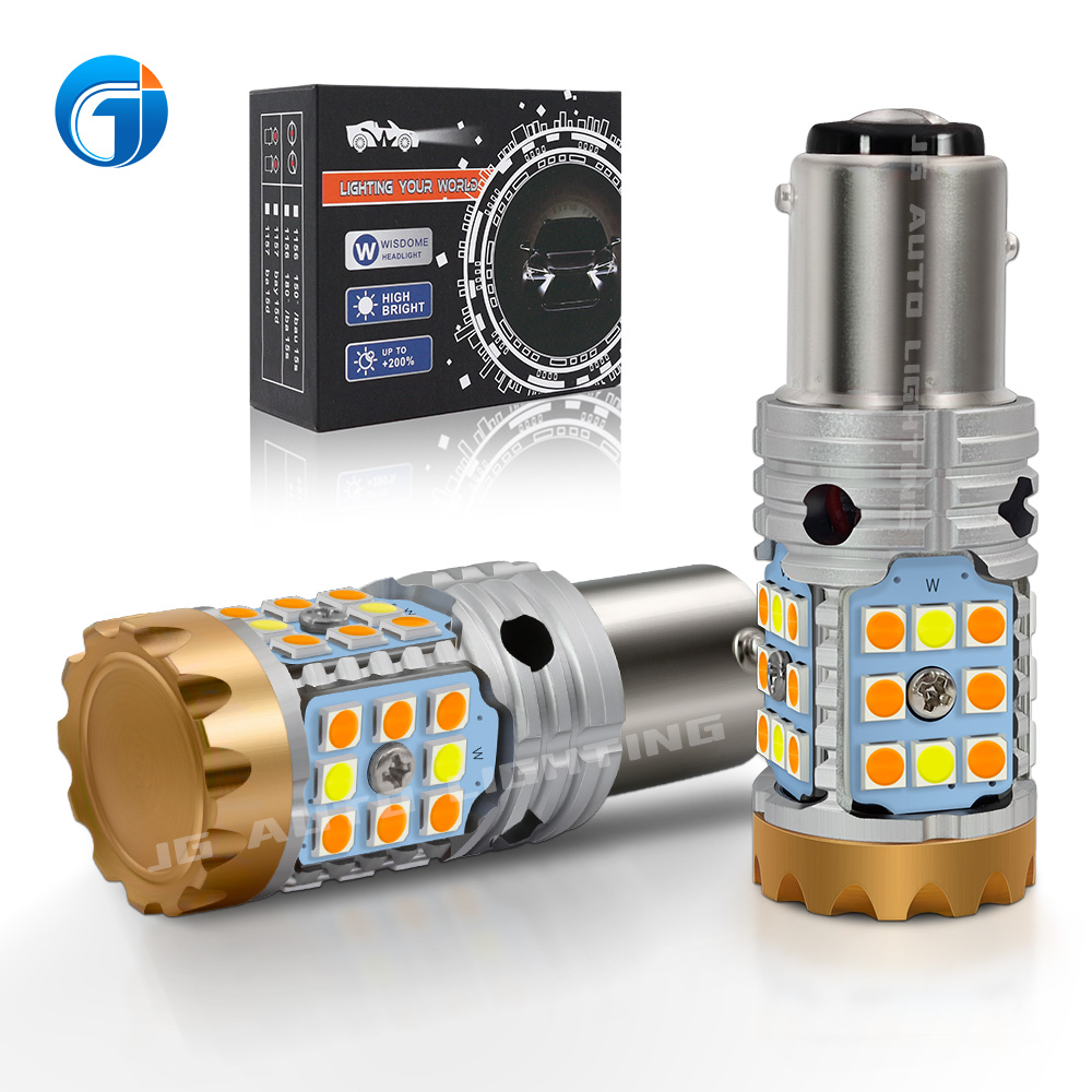 JG 1157 P21/5W Bay15D T20 Led 7443 3157 Car Turn Signal Bulbs Auto Reverse Brake 3030 32SMD Switchback 12V Car Led Light
