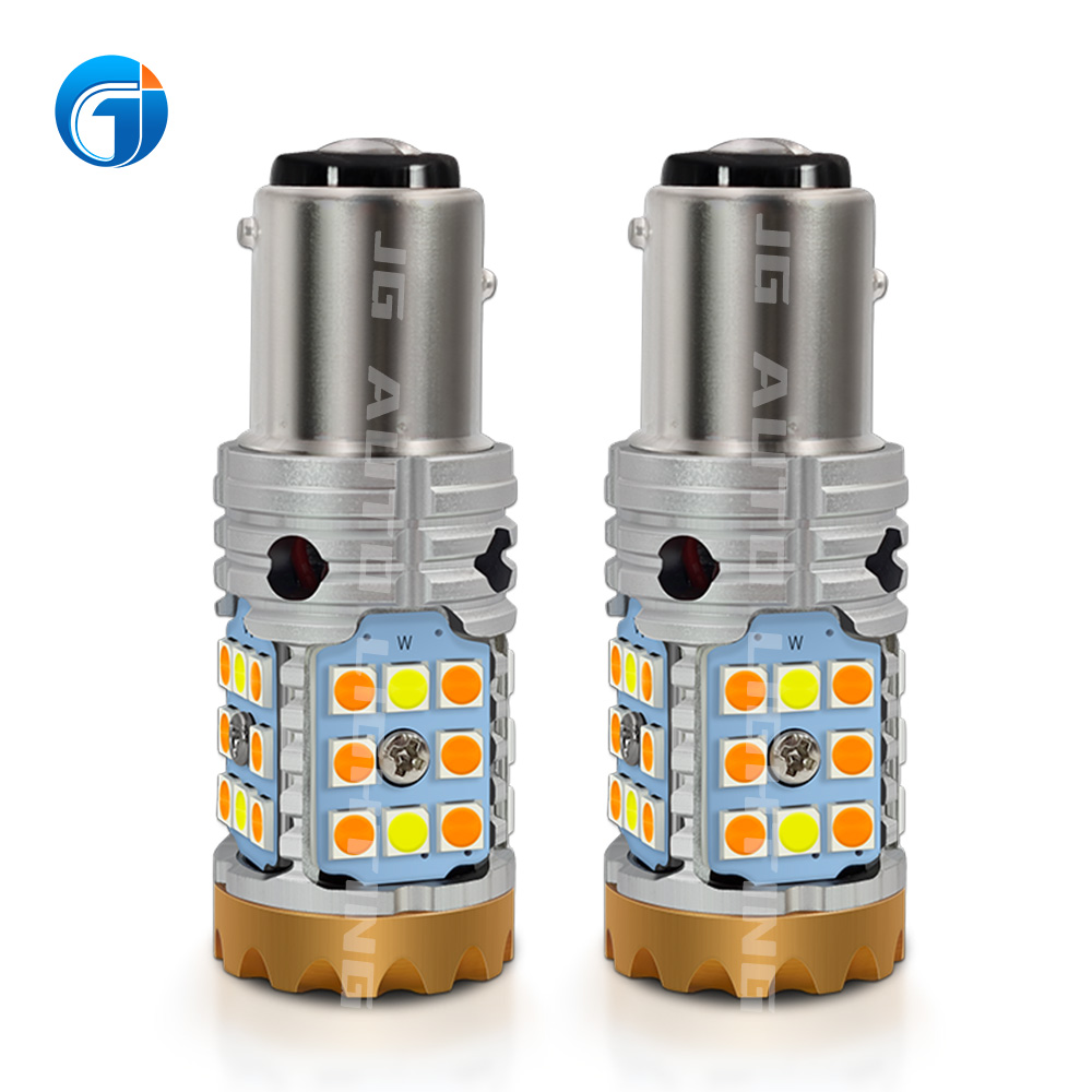 JG 1157 P21/5W Bay15D T20 Led 7443 3157 Car Turn Signal Bulbs Auto Reverse Brake 3030 32SMD Switchback 12V Car Led Light