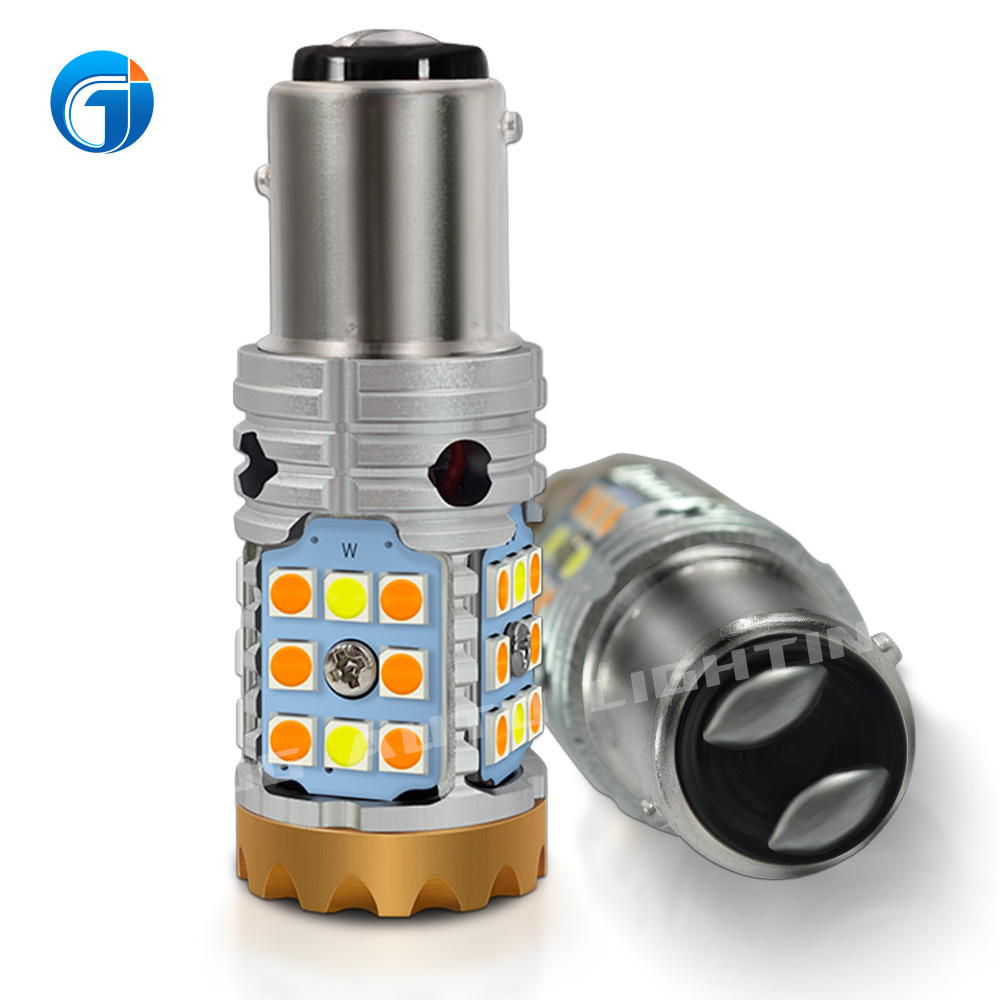 JG 1157 P21/5W Bay15D T20 Led 7443 3157 Car Turn Signal Bulbs Auto Reverse Brake 3030 32SMD Switchback 12V Car Led Light