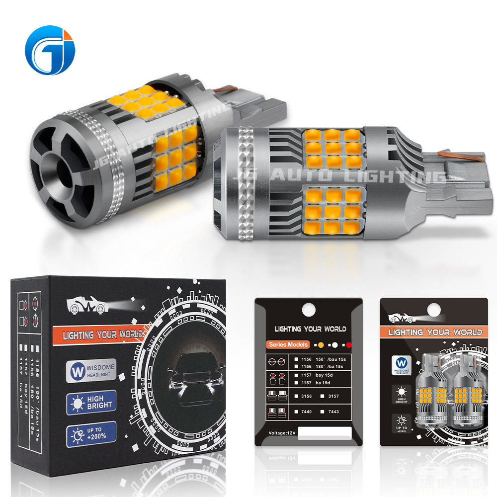 JG 28W Turn Signal Light with Fan 36 LED Reverse Lights 18 bay15s LED Bulbs Anti Hyper Flash