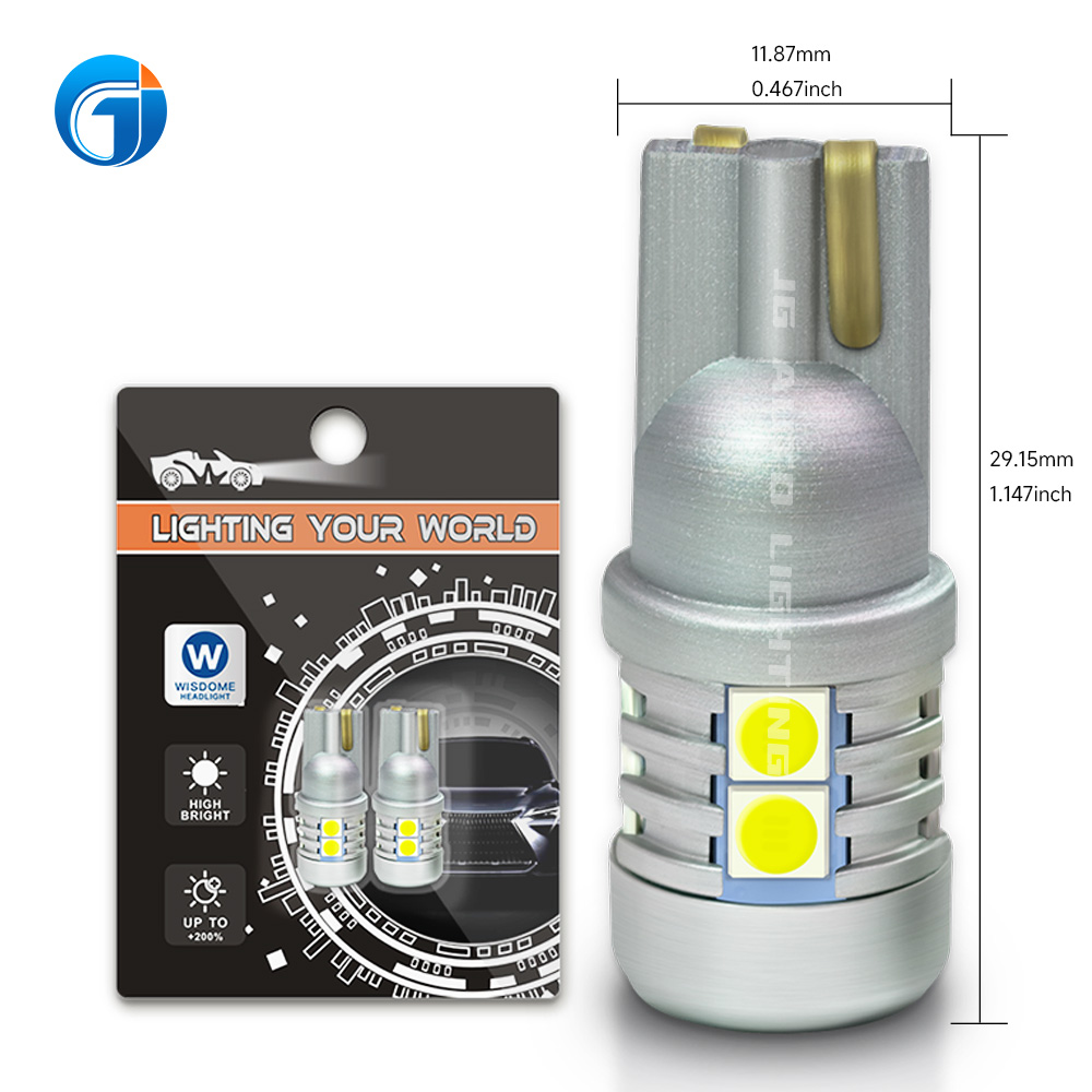 JG T10 9SMD 310lm Car LED Bulbs 12V 24V DC Marker Light Bulbs Reading Lamp Auto Lighting System