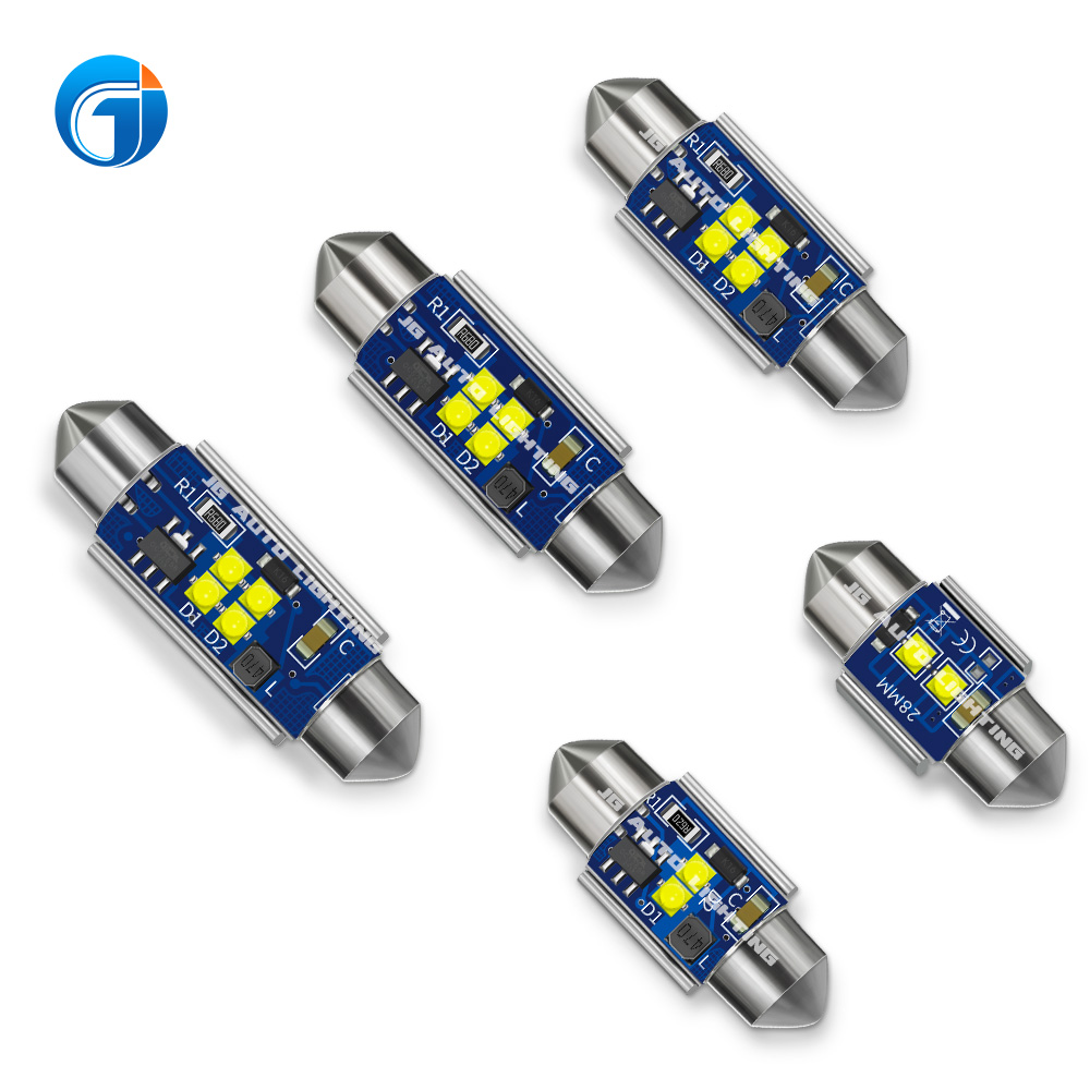 Car Led Light Bulb C5w Canbus Interior Reading Lamp Festoon 4smd 2525 28mm 31mm 36mm 39mm 41mm Dome Lights