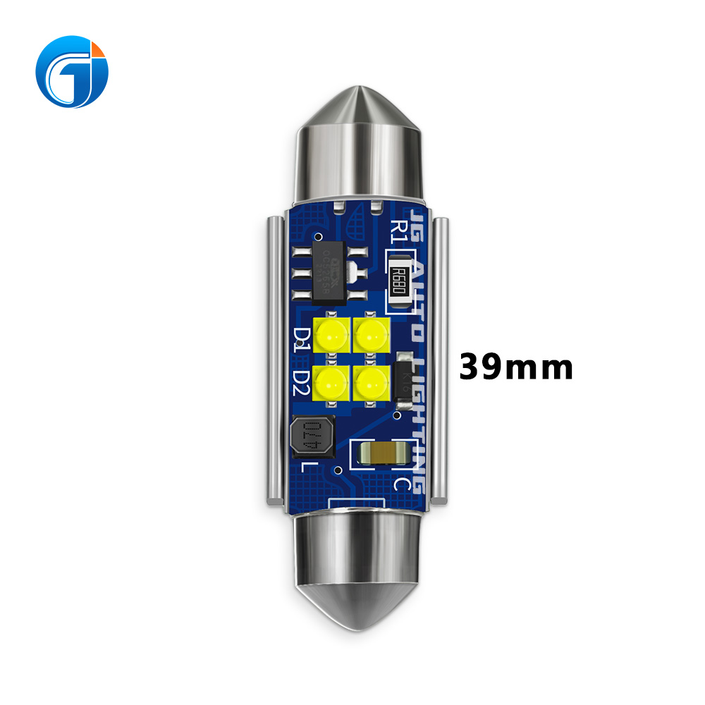Car Led Light Bulb C5w Canbus Interior Reading Lamp Festoon 4smd 2525 28mm 31mm 36mm 39mm 41mm Dome Lights