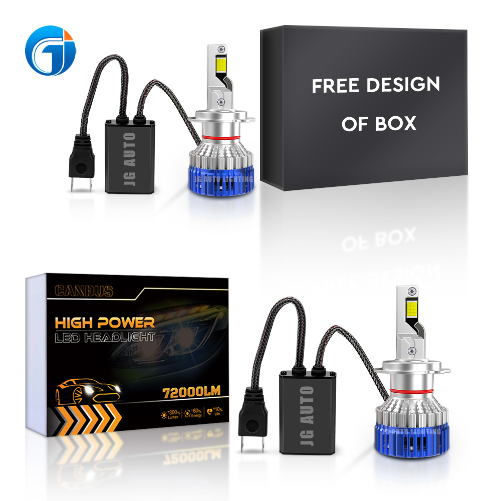 JG Canbus 40000lm 140W Car Led 12V Dual Copper Tubes 9005 9006 Led Headlight Bulb Auto H11 H7 H4 Car Led Headlight H7