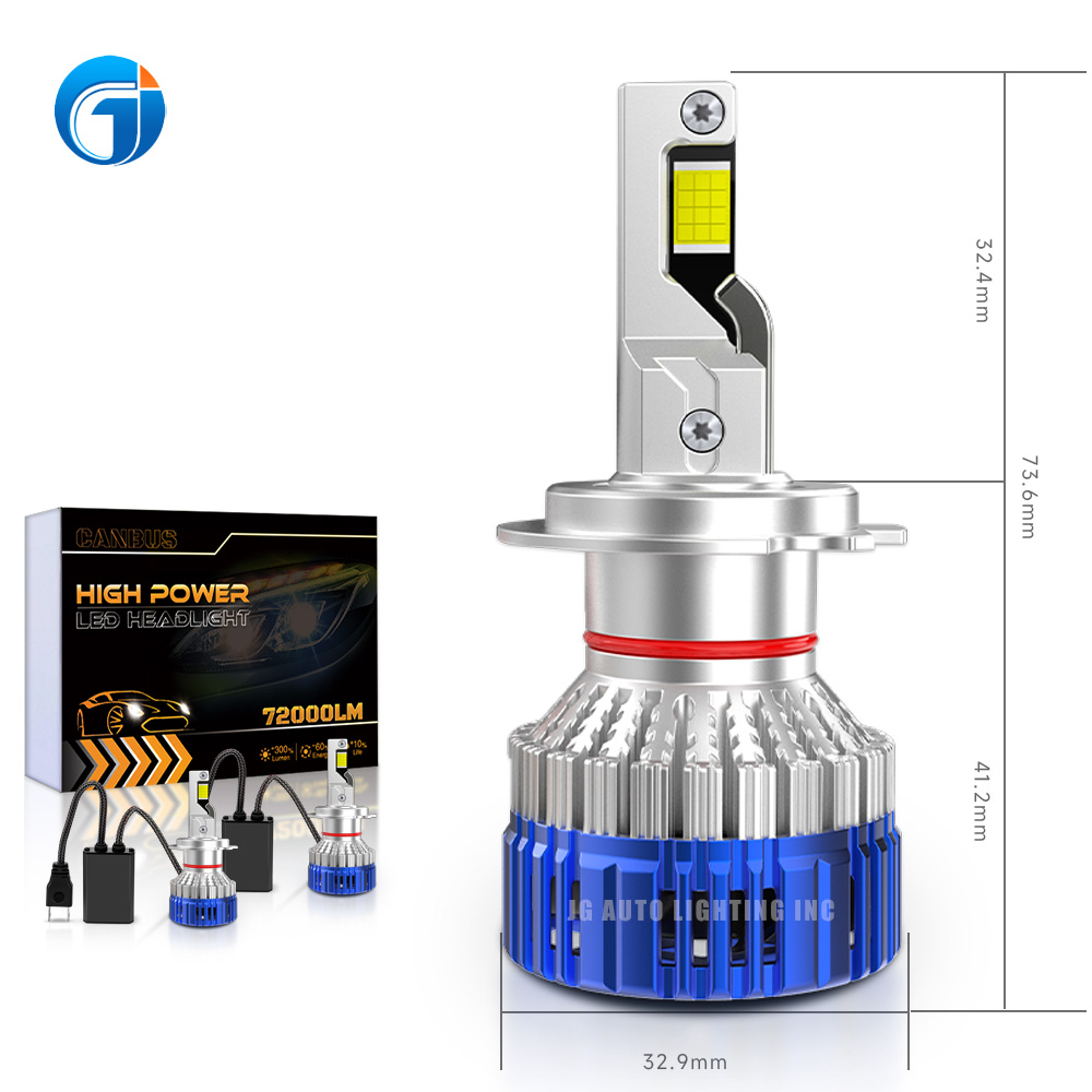 JG Canbus 40000lm 140W Car Led 12V Dual Copper Tubes 9005 9006 Led Headlight Bulb Auto H11 H7 H4 Car Led Headlight H7