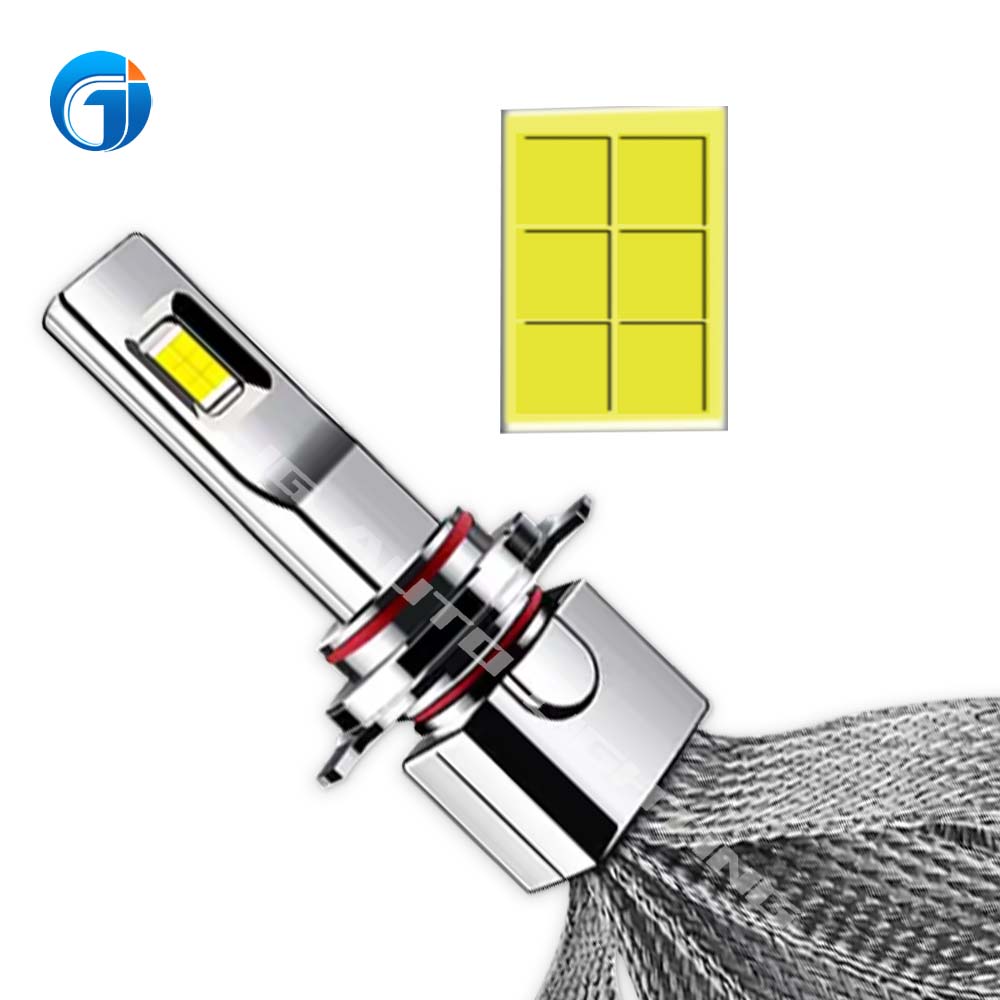 JG 10C Wisdome High Power 80W Copper Strip Cooling Led H4 H7 H11 Canbus Car Bulb Headlight 3570 Led Fanless H15 Led Headlight