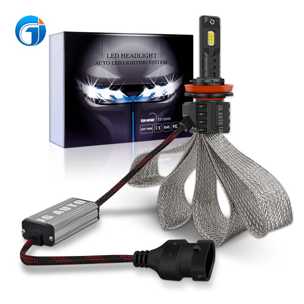 JG High Lumens LED Headlight 16C 110W H11 Fanless Led Braided Copper Strip Cooling LED 9005 9006 H11 H4 Auto LED Bulbs