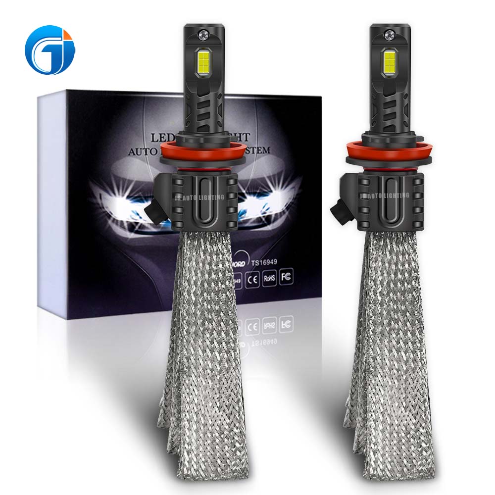 JG High Lumens LED Headlight 16C 110W H11 Fanless Led Braided Copper Strip Cooling LED 9005 9006 H11 H4 Auto LED Bulbs