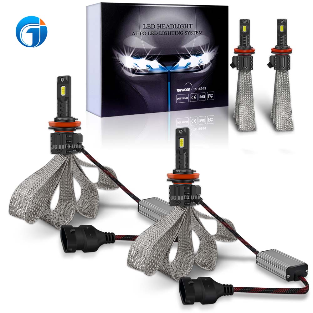 JG High Lumens LED Headlight 16C 110W H11 Fanless Led Braided Copper Strip Cooling LED 9005 9006 H11 H4 Auto LED Bulbs