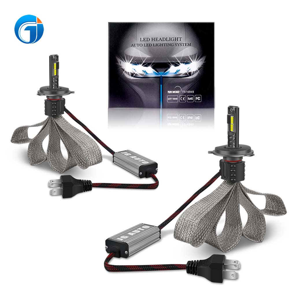 JG Powerful LED Headlight 16C 110W H4 Fanless Led Braided Copper Strip Cooling Auto Led 9005 9006 H11 H7 High Low Beam LED Bulbs