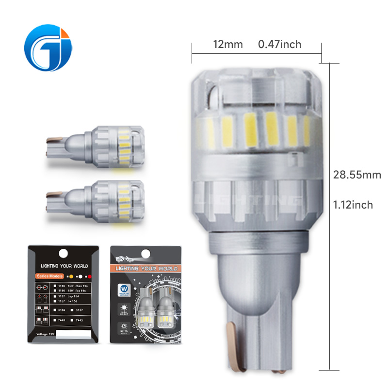 T15 W16W Led Bulb 3030 Chip Super Bright Canbus Car Reverse Lights Tail Brake Lamp No Error Auto Turn Signal Light