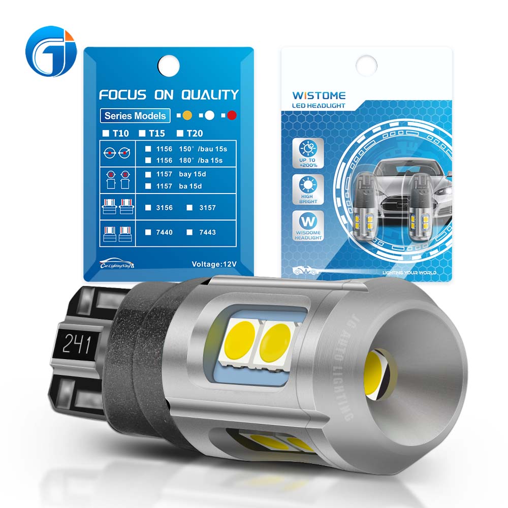 JG Error Free Led T10 Car Lights Canbus W5W Bulbs 501 194 168 Luz Luces 3030 9SMD 12-24V License Plate Truck Auto Lamps