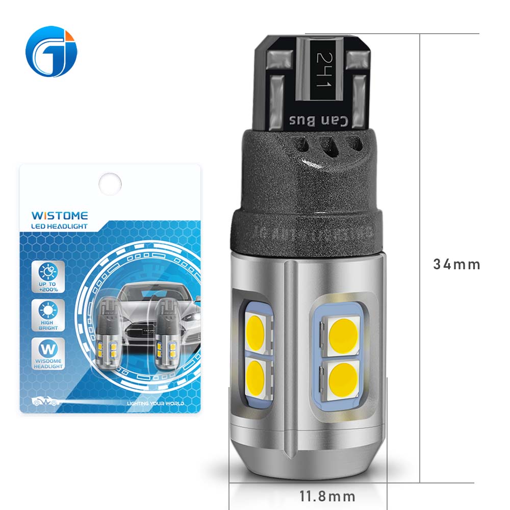 JG Error Free Led T10 Car Lights Canbus W5W Bulbs 501 194 168 Luz Luces 3030 9SMD 12-24V License Plate Truck Auto Lamps