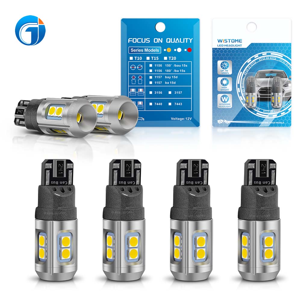 JG Error Free Led T10 Car Lights Canbus W5W Bulbs 501 194 168 Luz Luces 3030 9SMD 12-24V License Plate Truck Auto Lamps